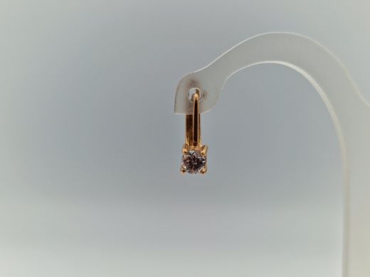 Zelta auskari ar cirkoniju, 1.71 g