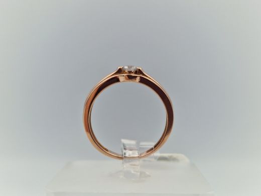 Zelta gredzens ar cirkoniju, 2.04 g, izm. 16