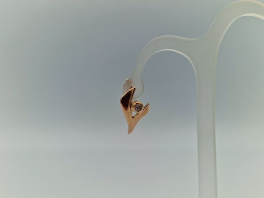 Zelta auskari ar cirkoniju, 1.96 g