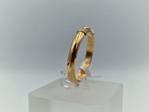 Zelta gredzens ar briljantu, 3.81 g, izm. 20