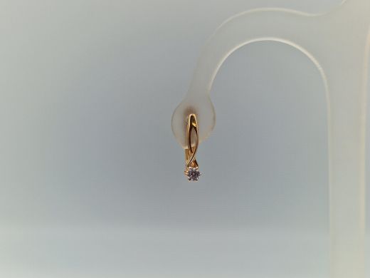 Zelta auskari ar cirkoniju, 1.74 g