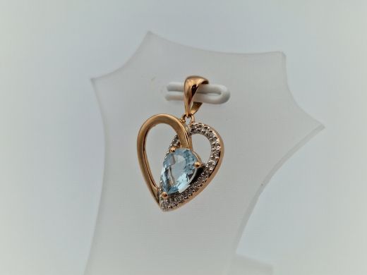 Zelta kulons ar briljantu, 1.71 g