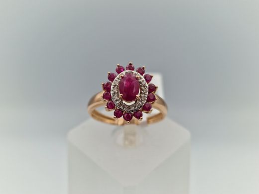 Zelta gredzens ar briljantu, 2.43 g, izm. 16.5