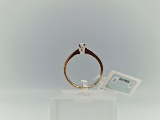 Zelta gredzens ar briljantu, 2.14 g, izm. 17