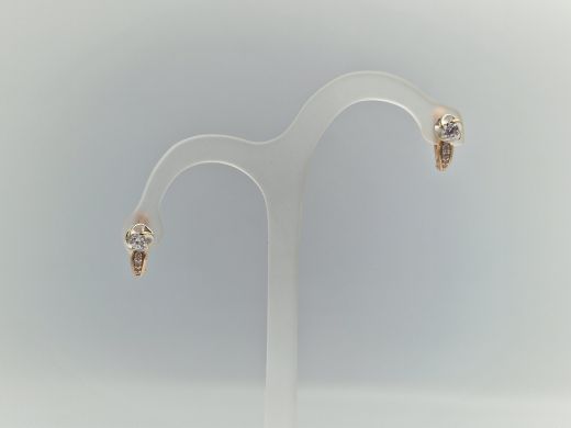 Zelta auskari ar cirkoniju, 2.68 g