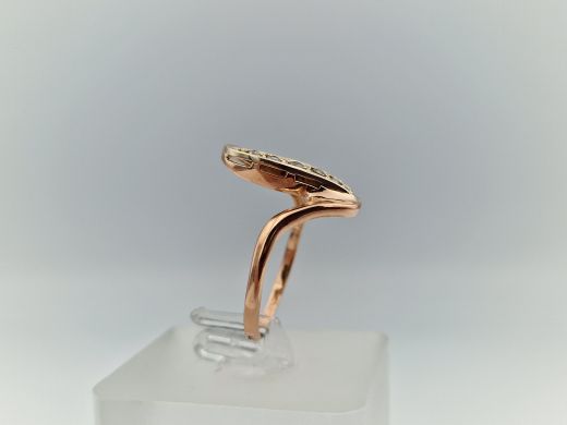 Zelta gredzens ar cirkoniju, 2.16 g, izm. 17.5