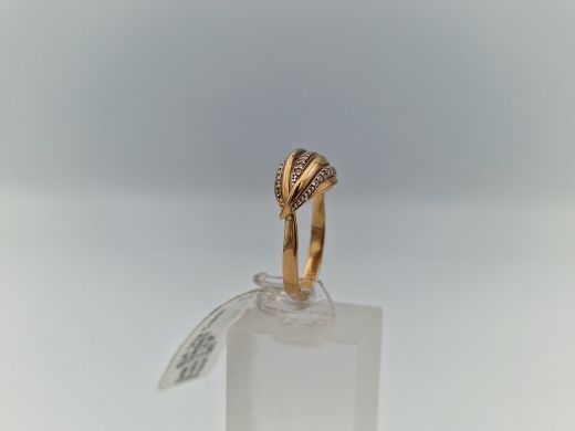 Zelta gredzens ar cirkoniju, 3.14 g