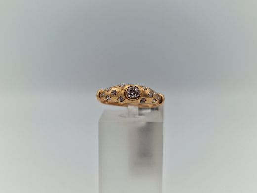 Zelta gredzens ar cirkoniju, 1.98 g, izm. 17.5