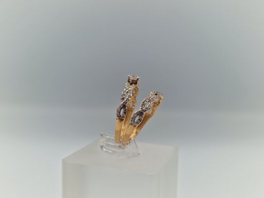 Zelta gredzens ar cirkoniju, 2.46 g, izm. 18