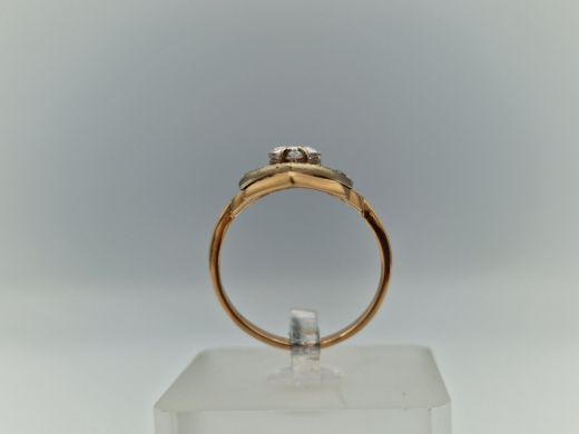 Zelta gredzens ar cirkoniju, 4.43 g, izm. 18.5