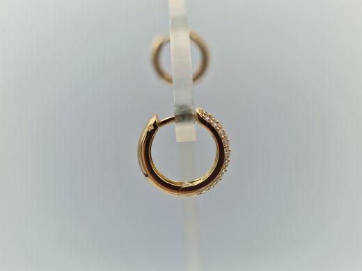Золотые серьги с цирконом, 2.66 г