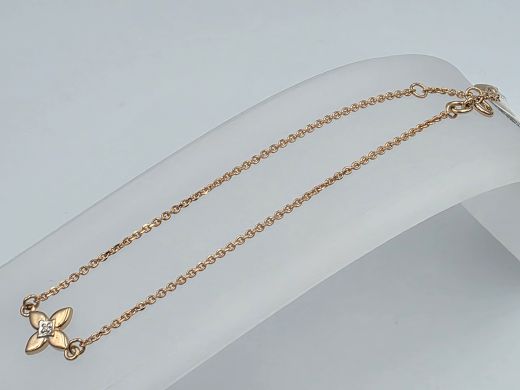 Kuldne käevõru koos tsirkooniga, 1.42 g, suurus 18 cm