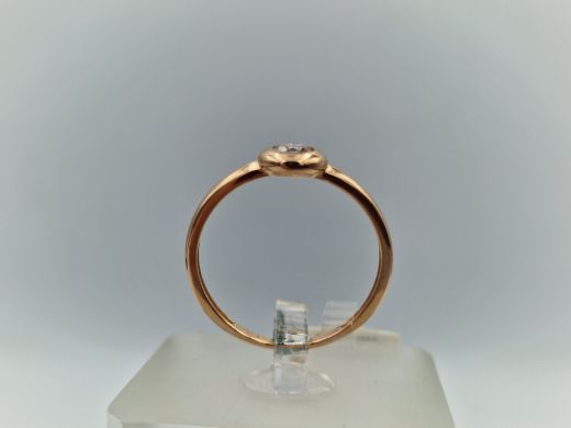Zelta gredzens ar cirkoniju, 1.29 g, izm. 17.5