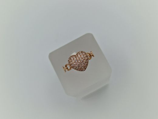 Zelta gredzens ar cirkoniju, 1.77 g, izm. 17