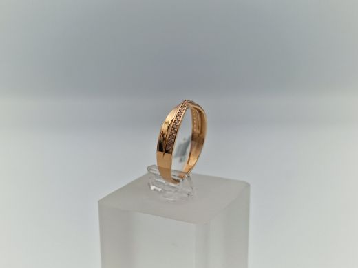 Zelta gredzens ar cirkoniju, 1.45 g, izm. 18