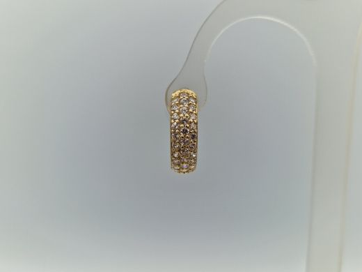 Золотые серьги с цирконом, 2.66 г