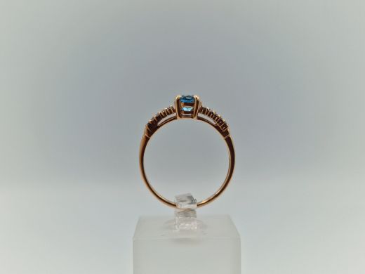 Zelta gredzens ar cirkoniju, 1.87 g, izm. 17