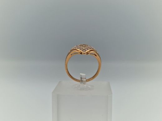 Zelta gredzens ar cirkoniju, 3.59 g, izm. 17.5