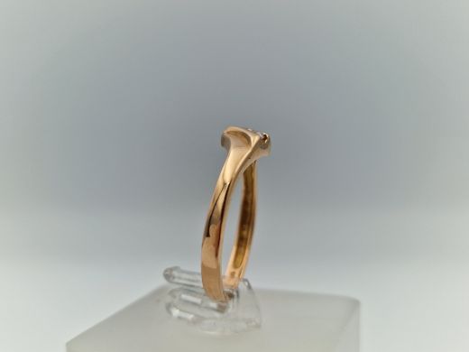 Zelta gredzens ar cirkoniju, 2.48 g, izm. 17