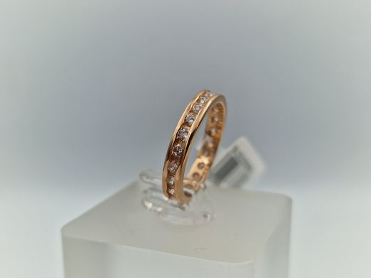 Zelta gredzens ar cirkoniju, 2.16 g, izm. 15.5