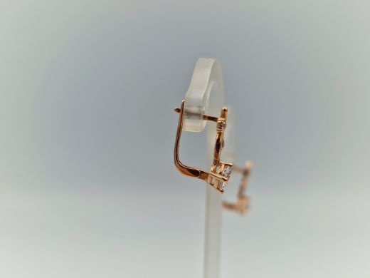 Zelta auskari ar cirkoniju, 1.18 g