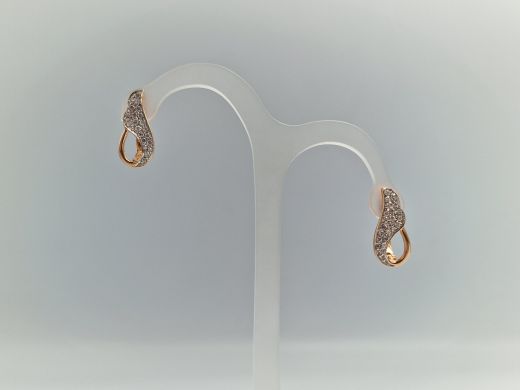 Zelta auskari ar cirkoniju, 5.48 g