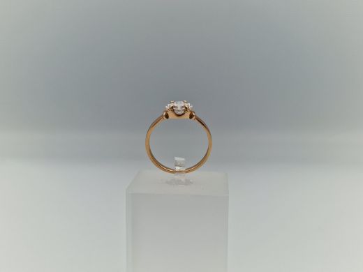 Zelta gredzens ar cirkoniju, 2.75 g, izm. 18.5