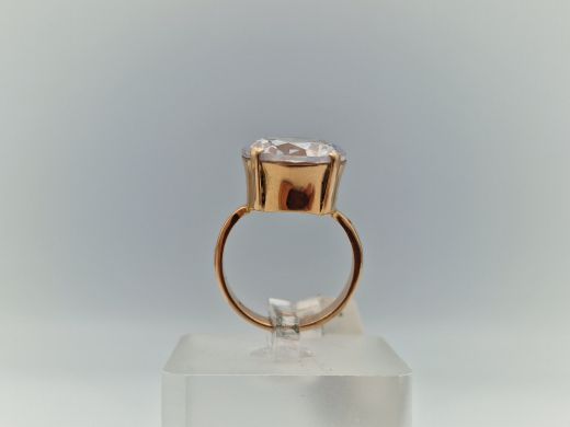 Zelta gredzens ar cirkoniju, 8.22 g, izm. 17.5