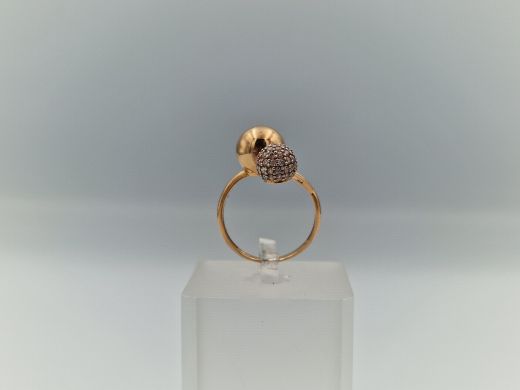 Zelta gredzens ar cirkoniju, 4.61 g