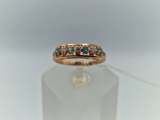 Zelta gredzens ar cirkoniju, 2.15 g, izm. 17