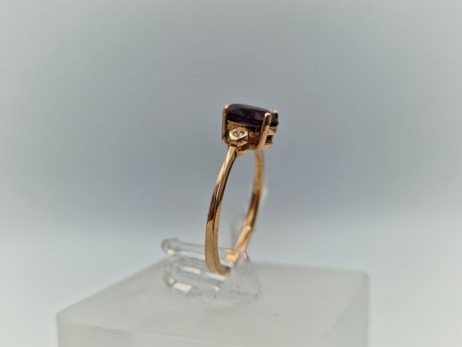 Zelta gredzens ar cirkoniju, 1.44 g, izm. 15