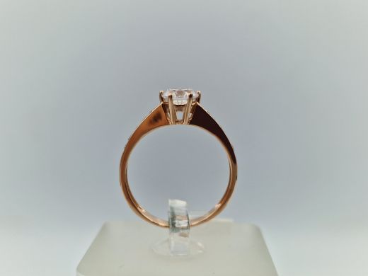 Zelta gredzens ar cirkoniju, 2.12 g, izm. 17.5