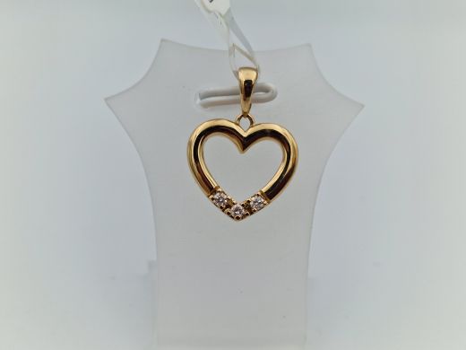 Золотой кулон с бриллиантом, 1.63 г