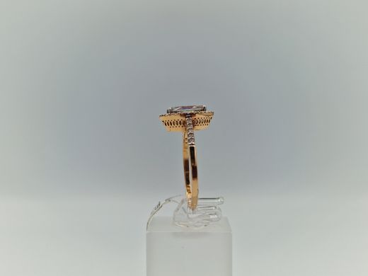 Zelta gredzens ar cirkoniju, 2.32 g, izm. 19