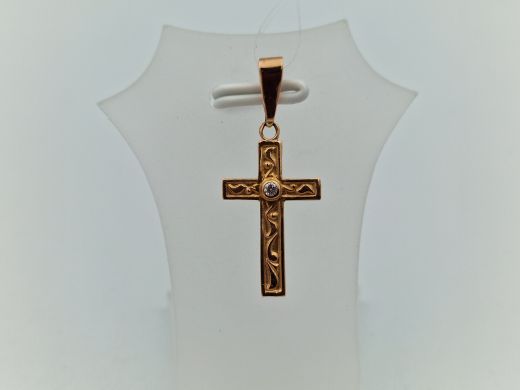 Золотой кулон с цирконом, 0.58 г