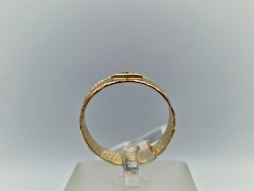 Zelta gredzens ar briljantu, 3.24 g, izm. 21