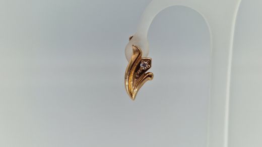 Zelta auskari ar cirkoniju, 2.38 g