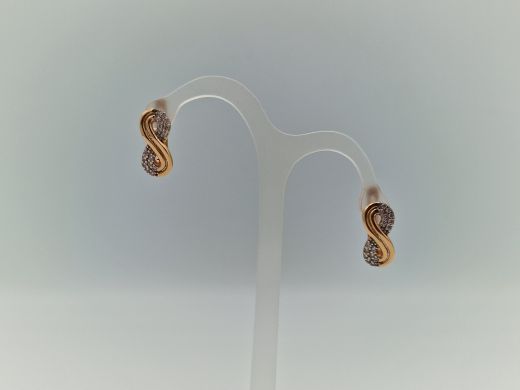 Zelta auskari ar cirkoniju, 2.54 g