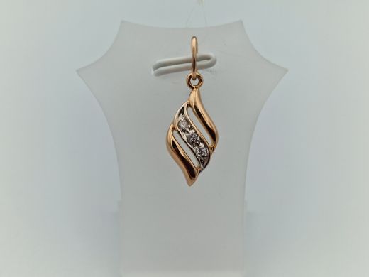 Zelta kulons ar cirkoniju, 1.32 g