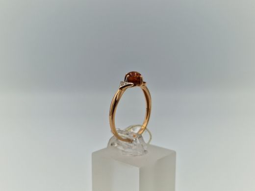 Zelta gredzens ar dzintaru, 1.63 g, izm. 18