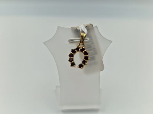 Золотой кулон с гранатом, 1.34 г