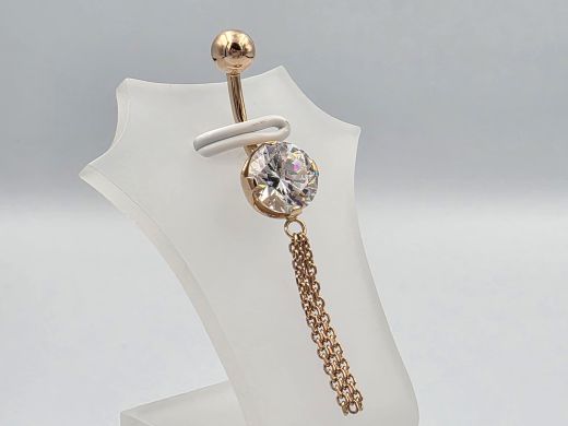 Gold ring with zircon, 2.15 g