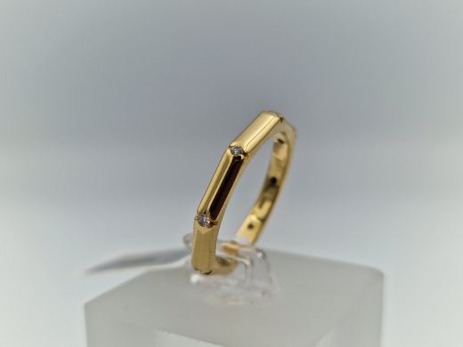 Zelta gredzens ar briljantu, 4.55 g, izm. 18