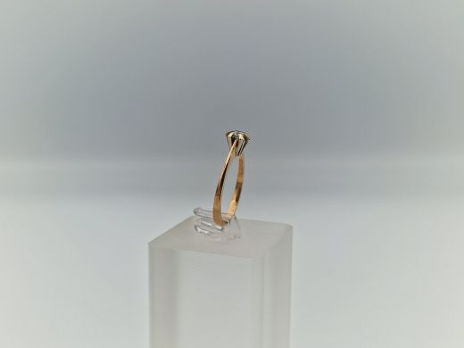 Zelta gredzens ar cirkoniju, 2.17 g, izm. 17