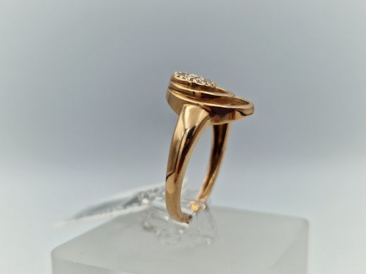 Zelta gredzens ar cirkoniju, 3.33 g, izm. 16.5