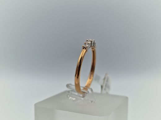 Zelta gredzens ar cirkoniju, 1.54 g, izm. 18.5