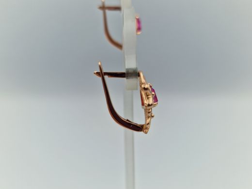 Zelta auskari ar cirkoniju, 3.87 g