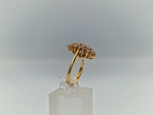 Zelta gredzens ar cirkoniju, 6.44 g, izm. 17