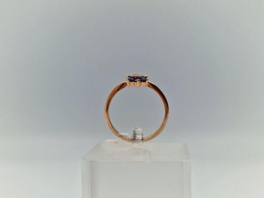 Zelta gredzens ar cirkoniju, 1.35 g, izm. 17