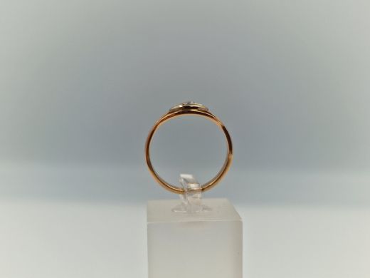 Zelta gredzens ar cirkoniju, 2.02 g, izm. 17.5